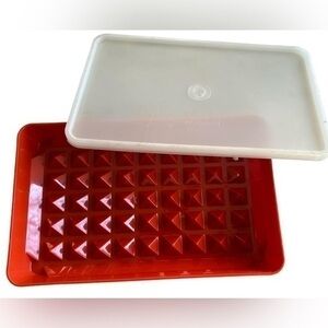 Vintage Tupperware Marinade Tray - Red
